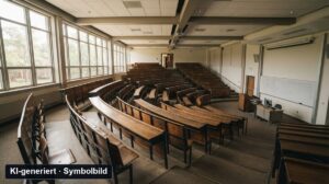 Symbolbild Medizinstudium: Hörsaal einer medizinischen Fakultät (KI-generiert)